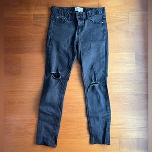 Washed Black Ripped Jeans